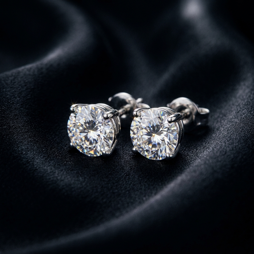 Diamond stud earrings — $400