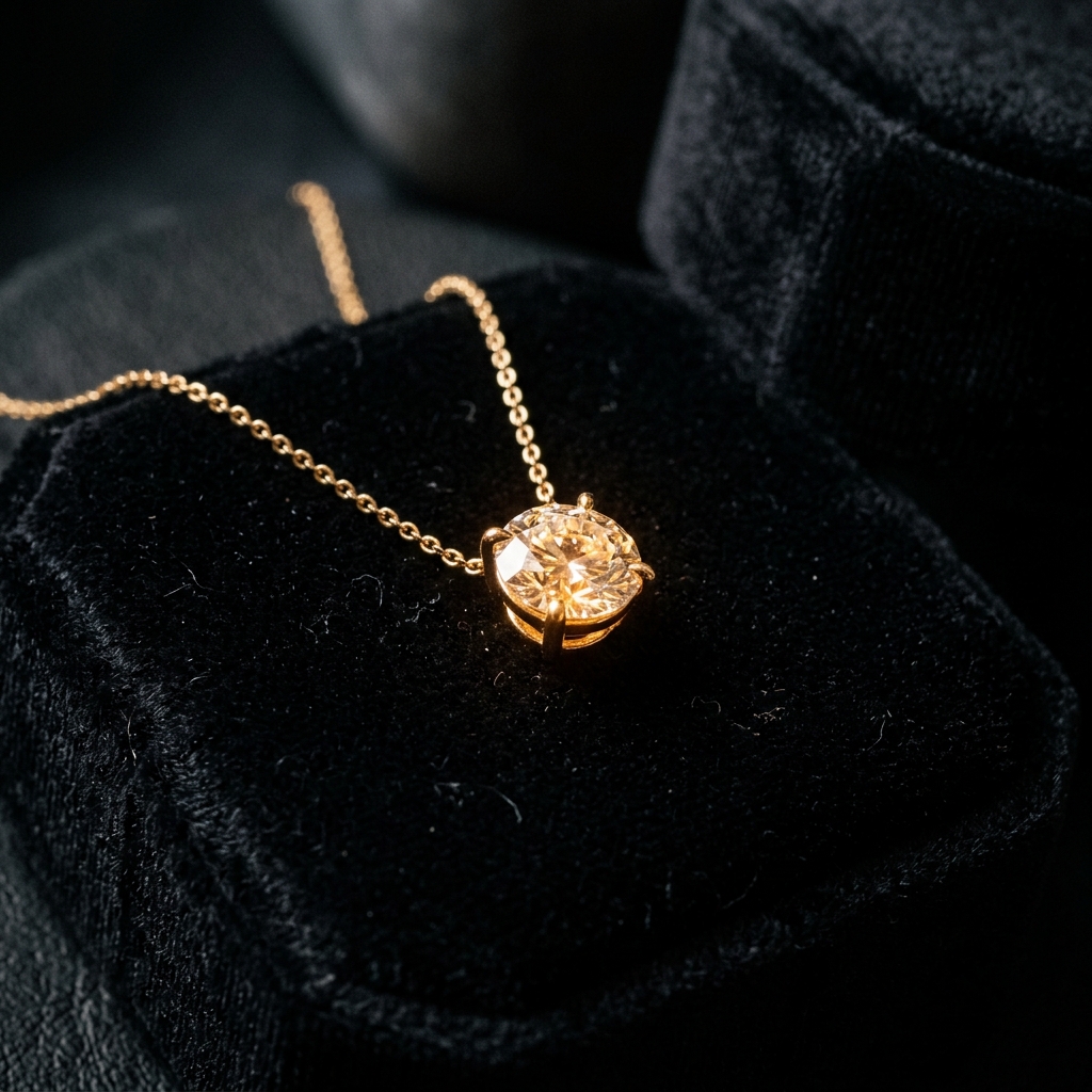 Luxury jewelry collection — gold necklaces and diamonds